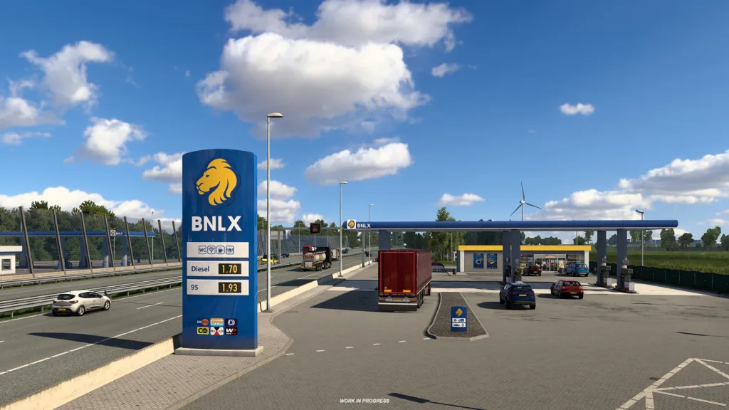 Переробка Бенілюкс: нові зони відпочинку та АЗС у ETS2